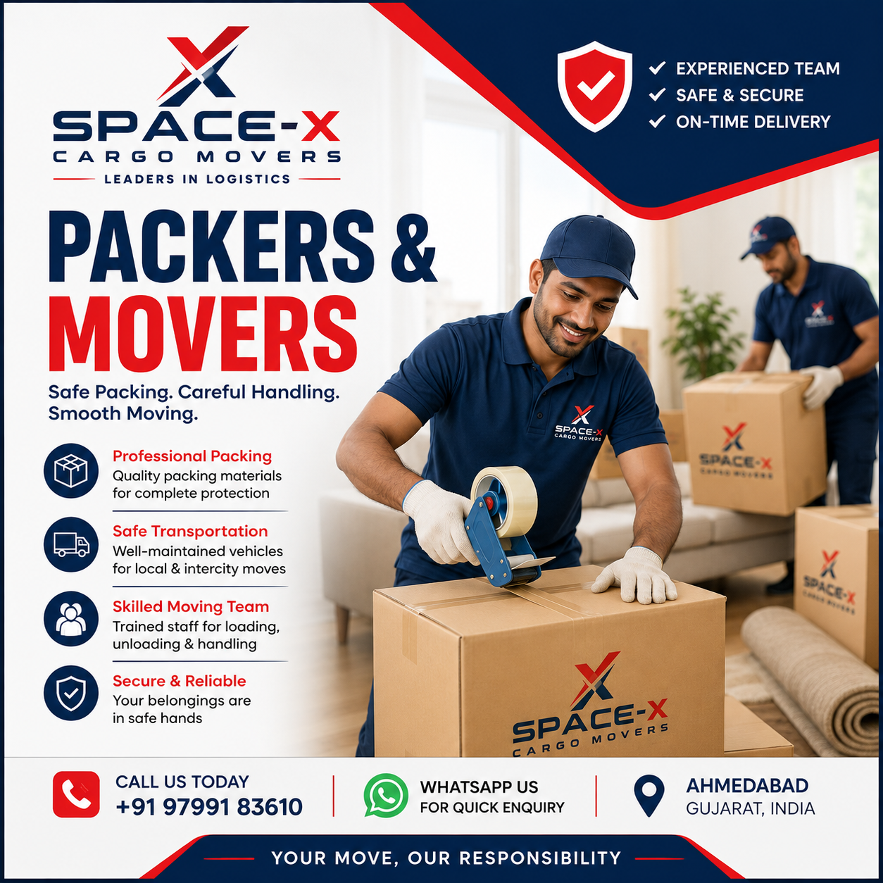 Space-X Cargo Movers company based in Ahmedabad, Gujarat